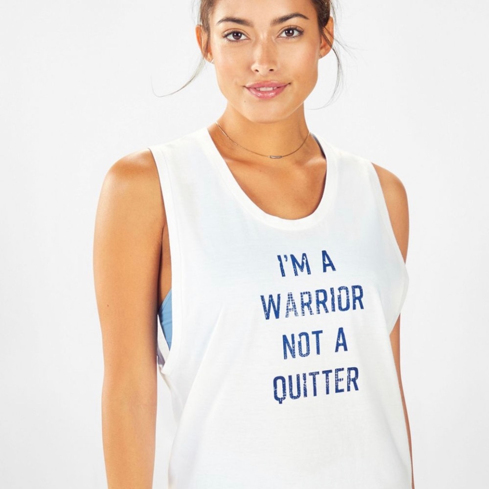 “I’m a Warrior Not a Quitter” relaxed fit tank.